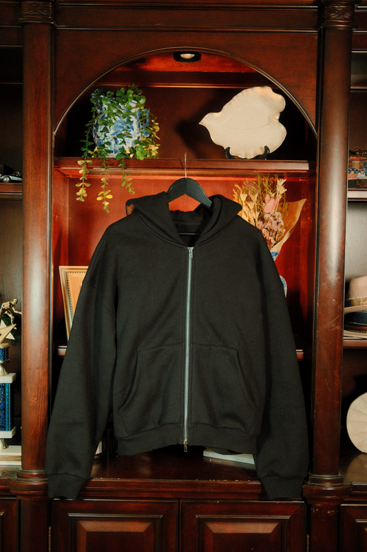 Fitted Studios Zip Up Hoodie | Midnight Black