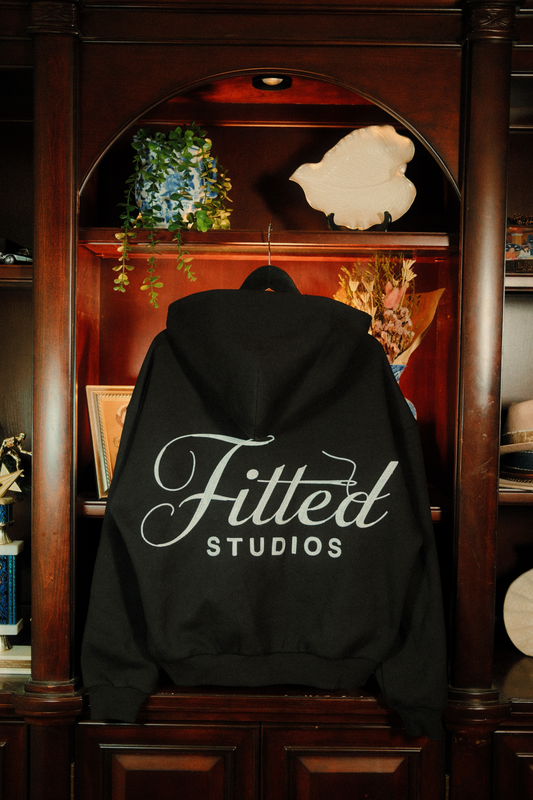 Fitted Studios Zip Up Hoodie | Midnight Black