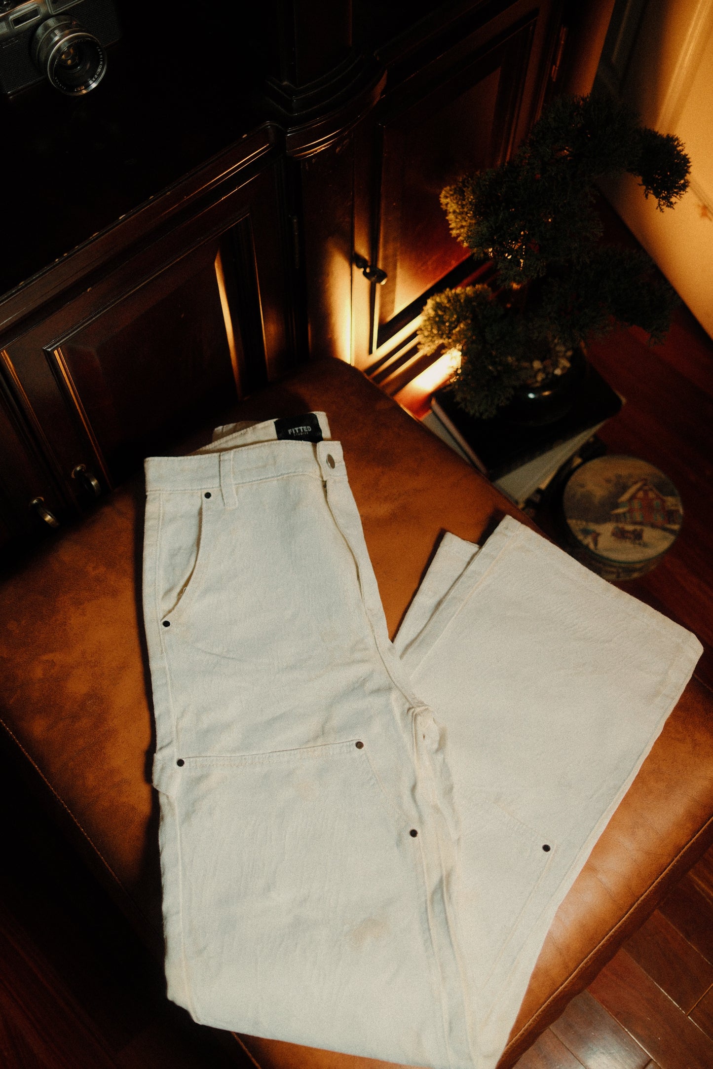 Painted Carpenter Canvas Pants | Sandstone